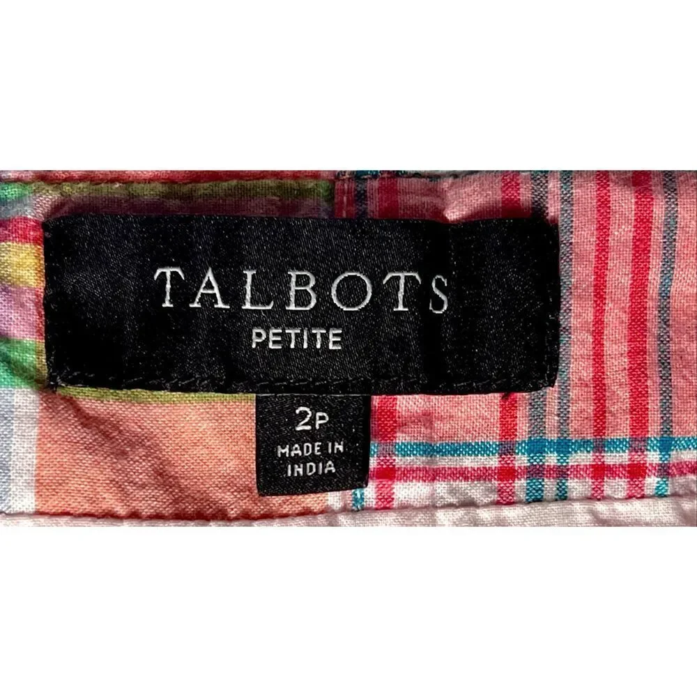 Talbots pink madras